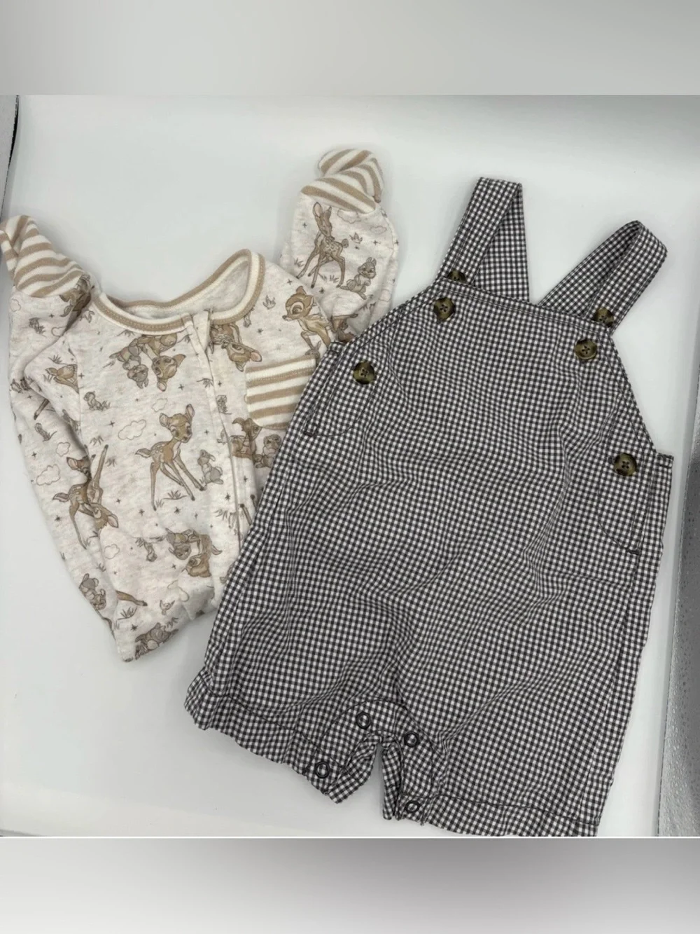 Disney Wishes And Dreams Pajamas Carter Romper 3/6 Months 2pcs